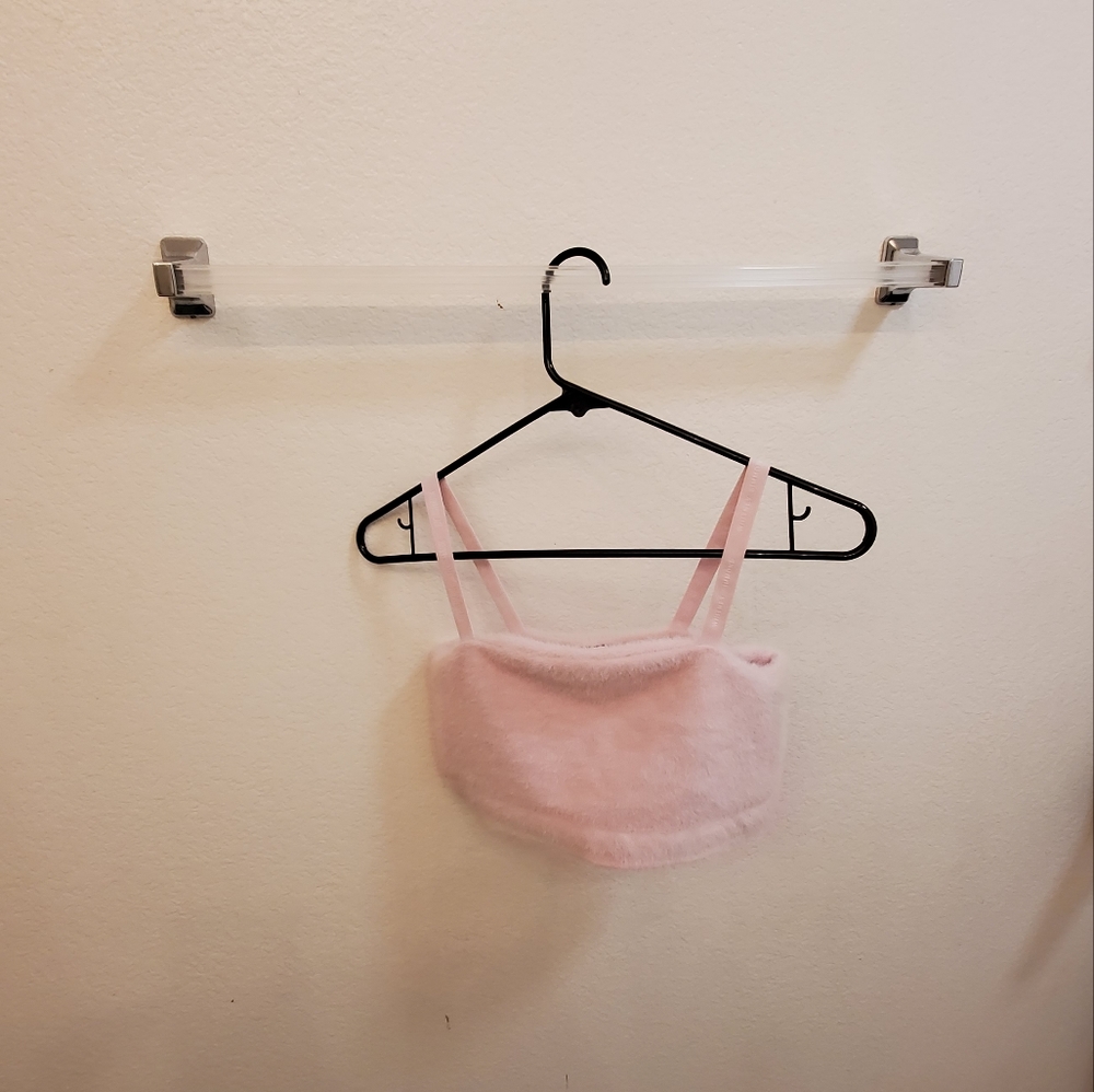 WHITNEY EYELASH KNIT BANDEAU PRESSED PETAL PINK
